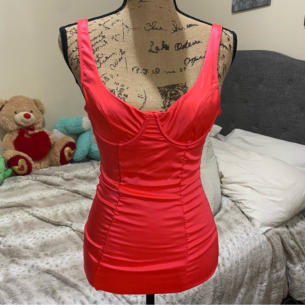 Neon pink dress